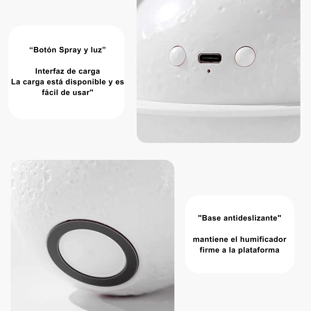 Humidificador en forma de Luna 3D